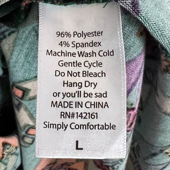 Lularoe Green Aztec Tribal Print High Low Carly Dress Size Large - Picture 5 of 5